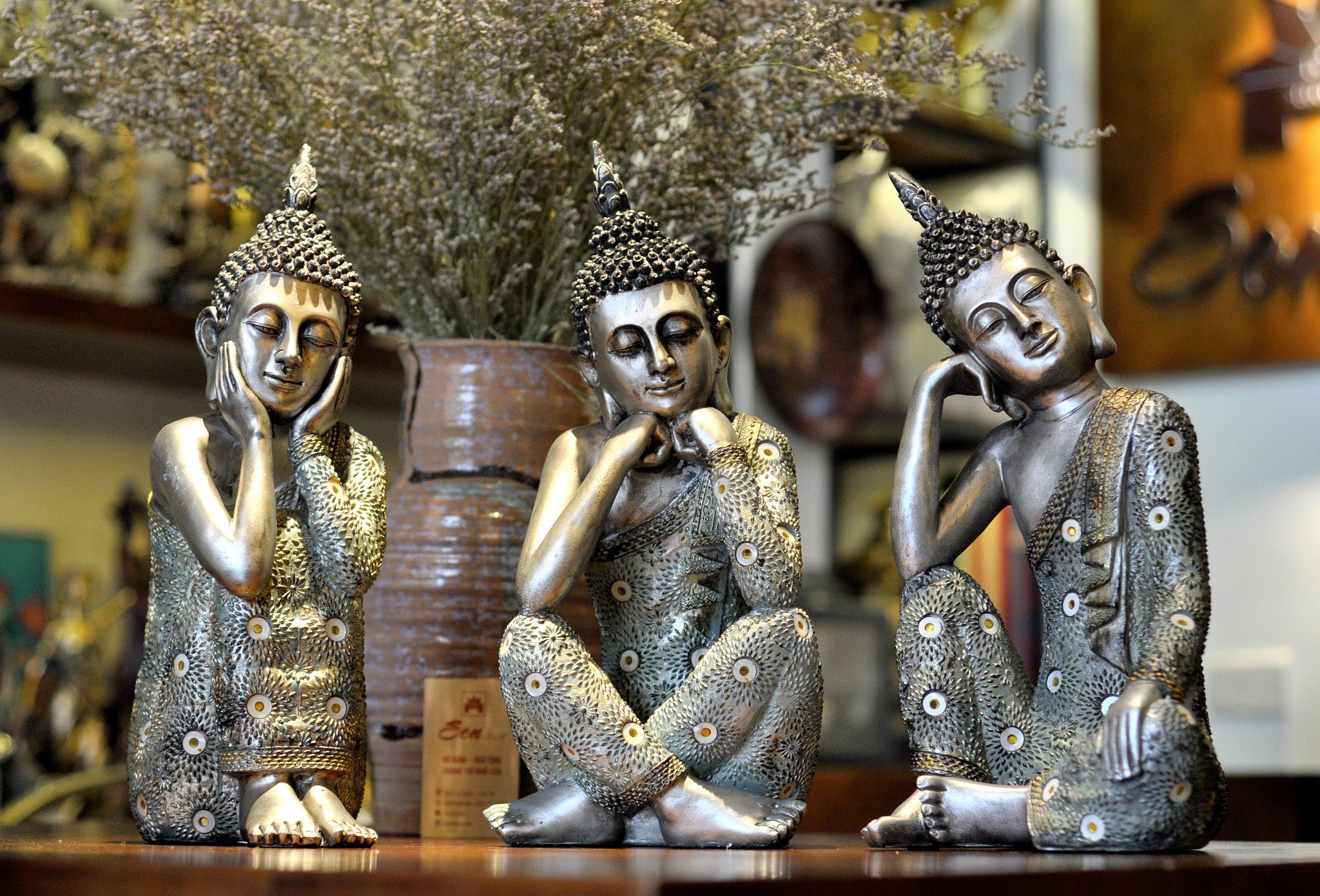 Bộ 3 bức tượng Phật An Yên – SenDecor
